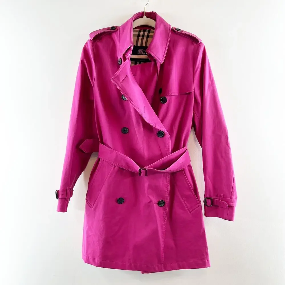 Burberry Pink Trench Coat - Picture 1 of 12